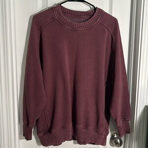 NWOT Aerie Down-To-Earth Crew Sweatshirt - Royal Berry - XS